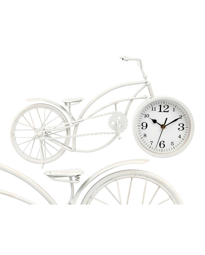 RELOJ FORJA BICICLETA BLANCO 22,5CM ANCHO