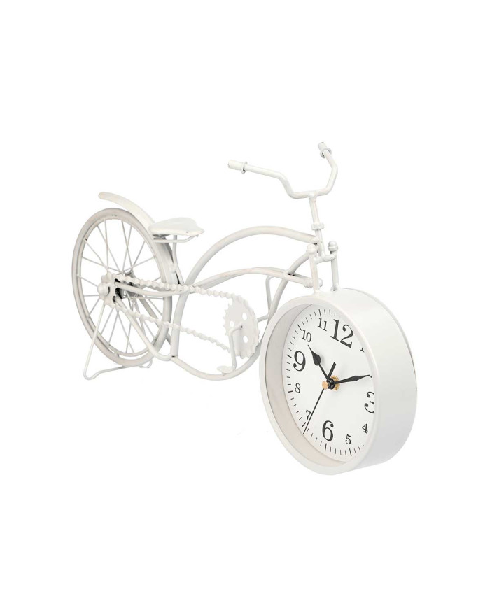 RELOJ FORJA BICICLETA BLANCO 22,5CM ANCHO