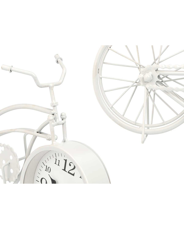 RELOJ FORJA BICICLETA BLANCO 22,5CM ANCHO