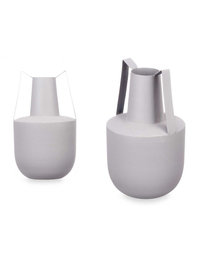 JARRON ACERO DOBLE ASA GRIS PASTEL