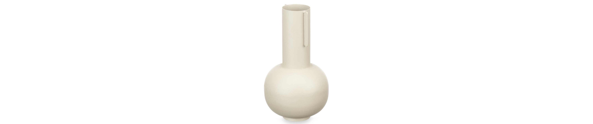 JARRON ACERO FORMA CREMA PASTEL