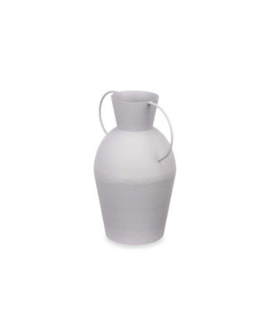 JARRON ACERO TINAJA GRIS PASTEL MED