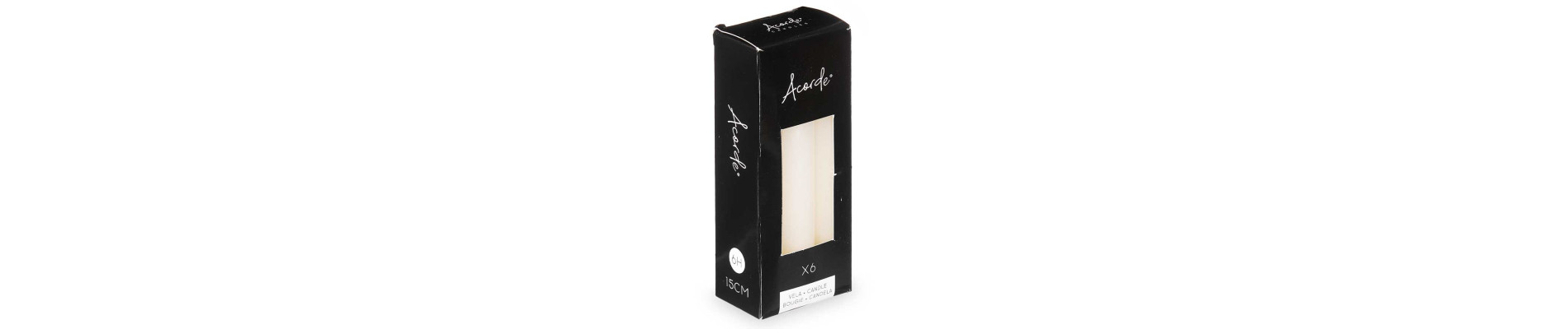 SET 6 CIRIOS CREMA 15 CM 6 HORAS