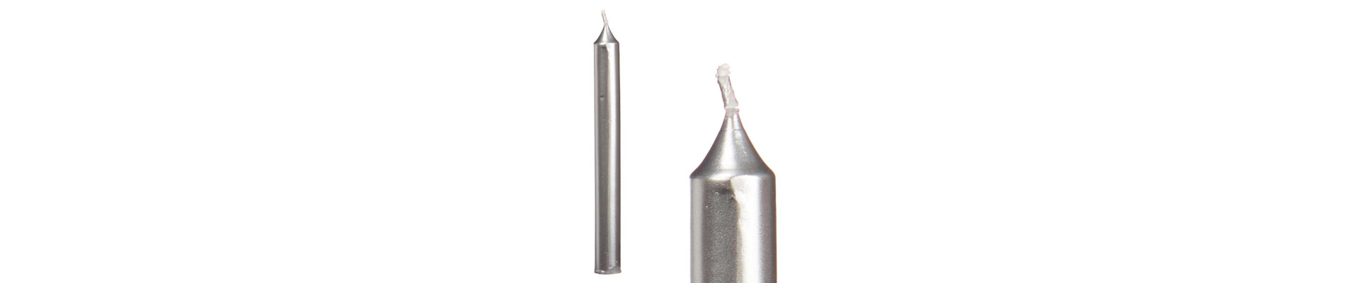 SET 6 CIRIOS PLATA 15 CM 6 HORAS