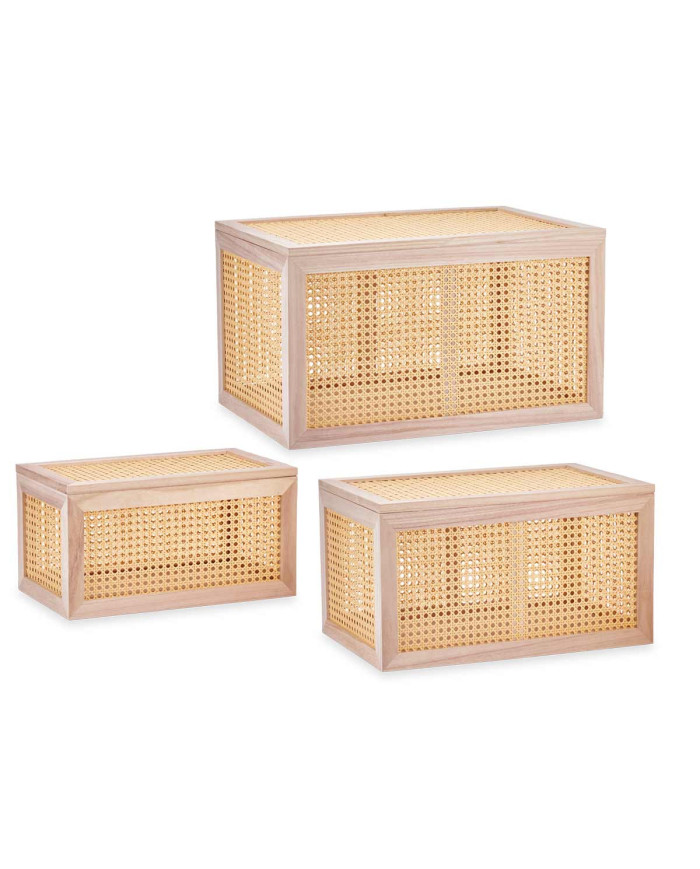 SET 3 BAULES RATTAN