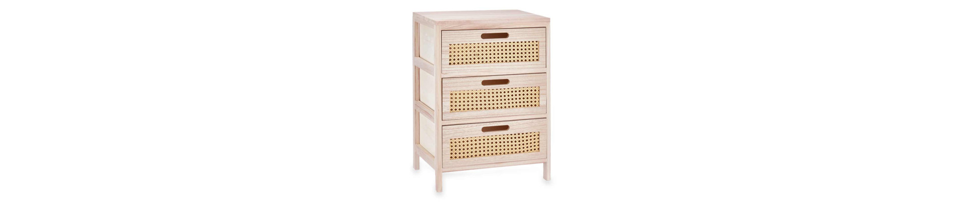 CAJONERA RATTAN 3 CAJONES ANCHA