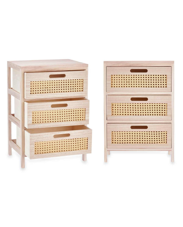 CAJONERA RATTAN 3 CAJONES ANCHA