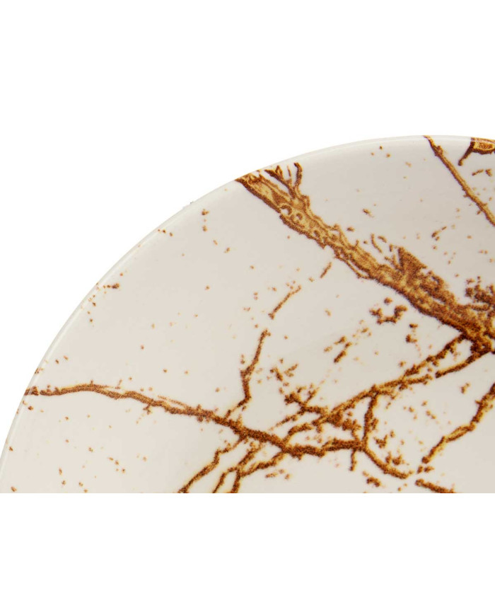 PLATO PORCELANA HONDO 21CM ORO