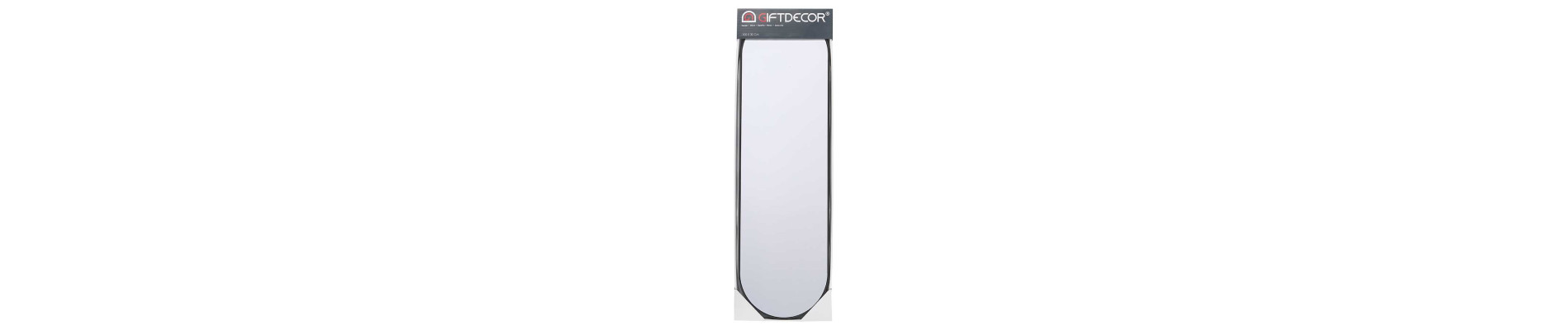 ESPEJO PLASTICO OVALADO 30X100CM NEGRO