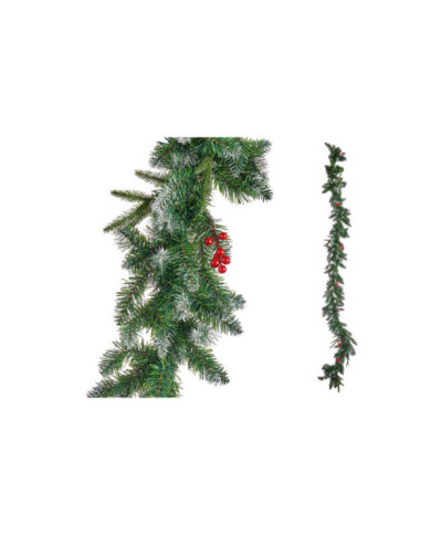 GUIRNALDA NAVIDAD HIELO Y FRUTOS ROJOS 270CM