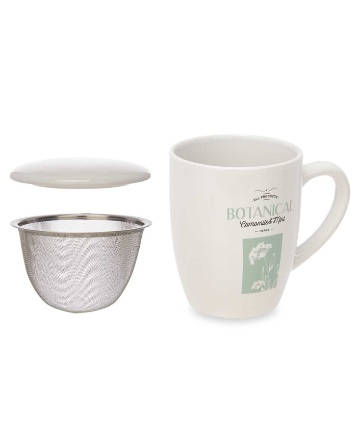 TAZA PORCELANA BOTANICAL FILTRO TAPA SURT 2