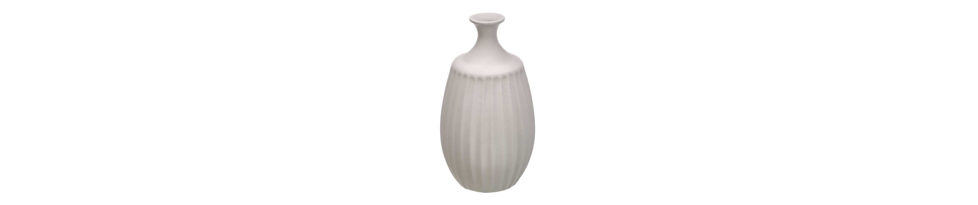 JARRON CERAMICA CUELLO ESTRECHO 48CM GRIS