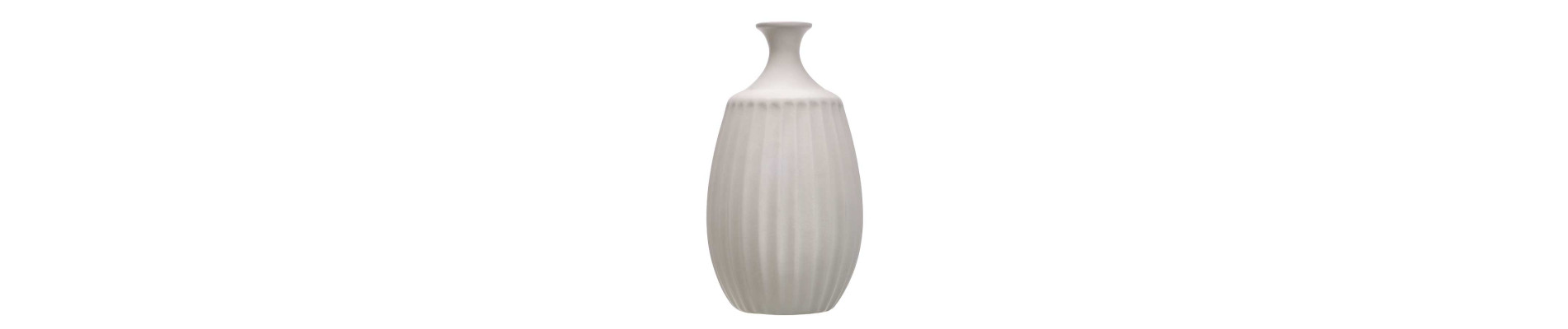 JARRON CERAMICA CUELLO ESTRECHO 48CM GRIS