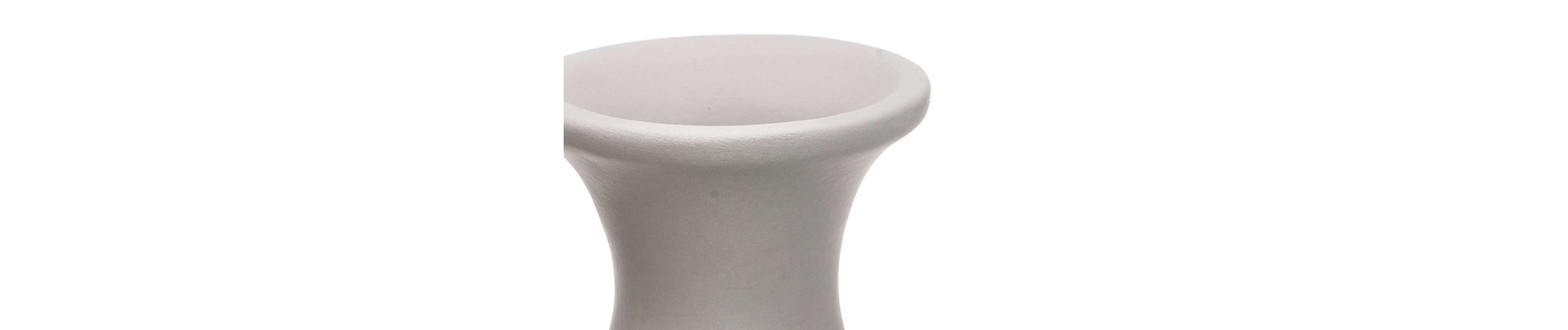 JARRON CERAMICA CUELLO ESTRECHO 48CM GRIS